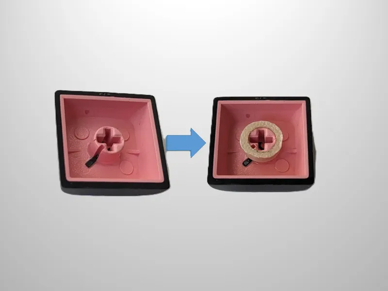 Keycap Stem Reinforcement Collar