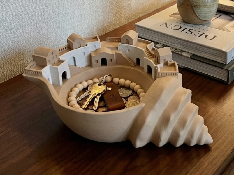 Santorini Village Seashell Catch-All Bowl