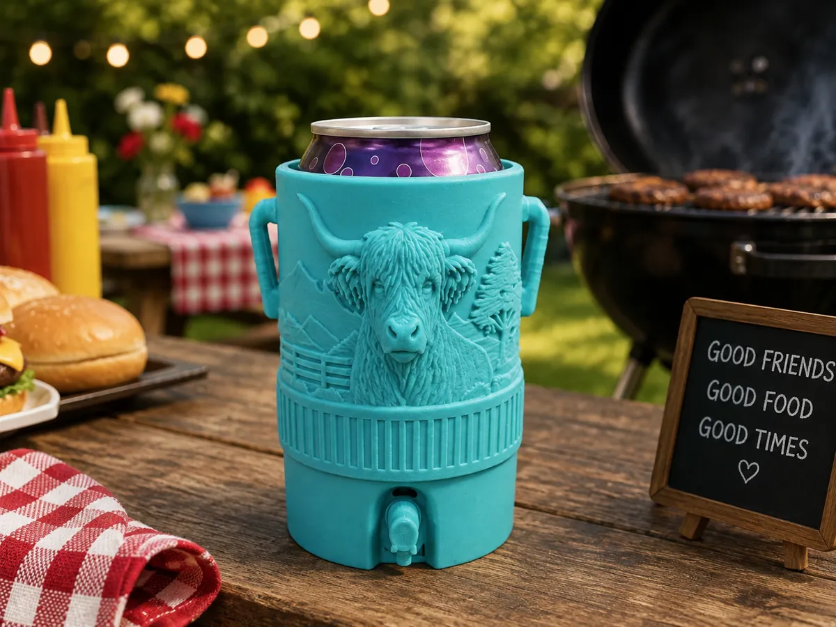 Highland Cow Cooler Can Koozie - Free 3D Print Model - MakerWorld