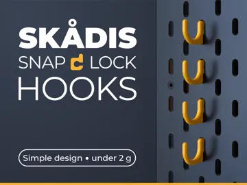 Soporte: IKEA Skadis Basics - Snap Lock Hooks — vista de referencia 3