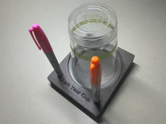 "Mark Your Cup" — Bar Top Cup Holder