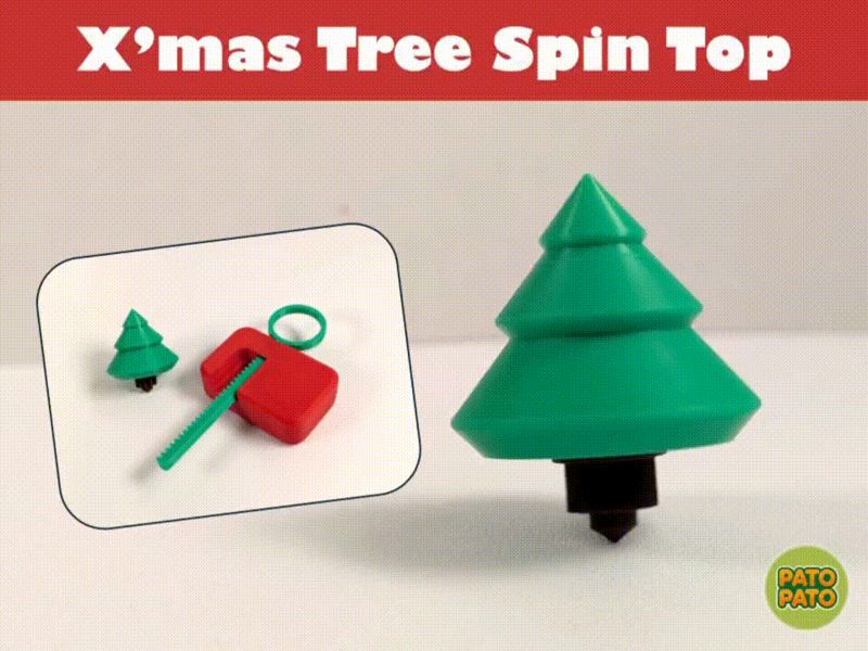 X'mas tree spin top