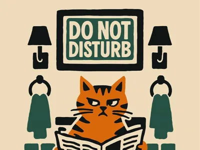 Cat Toilet Wall Art