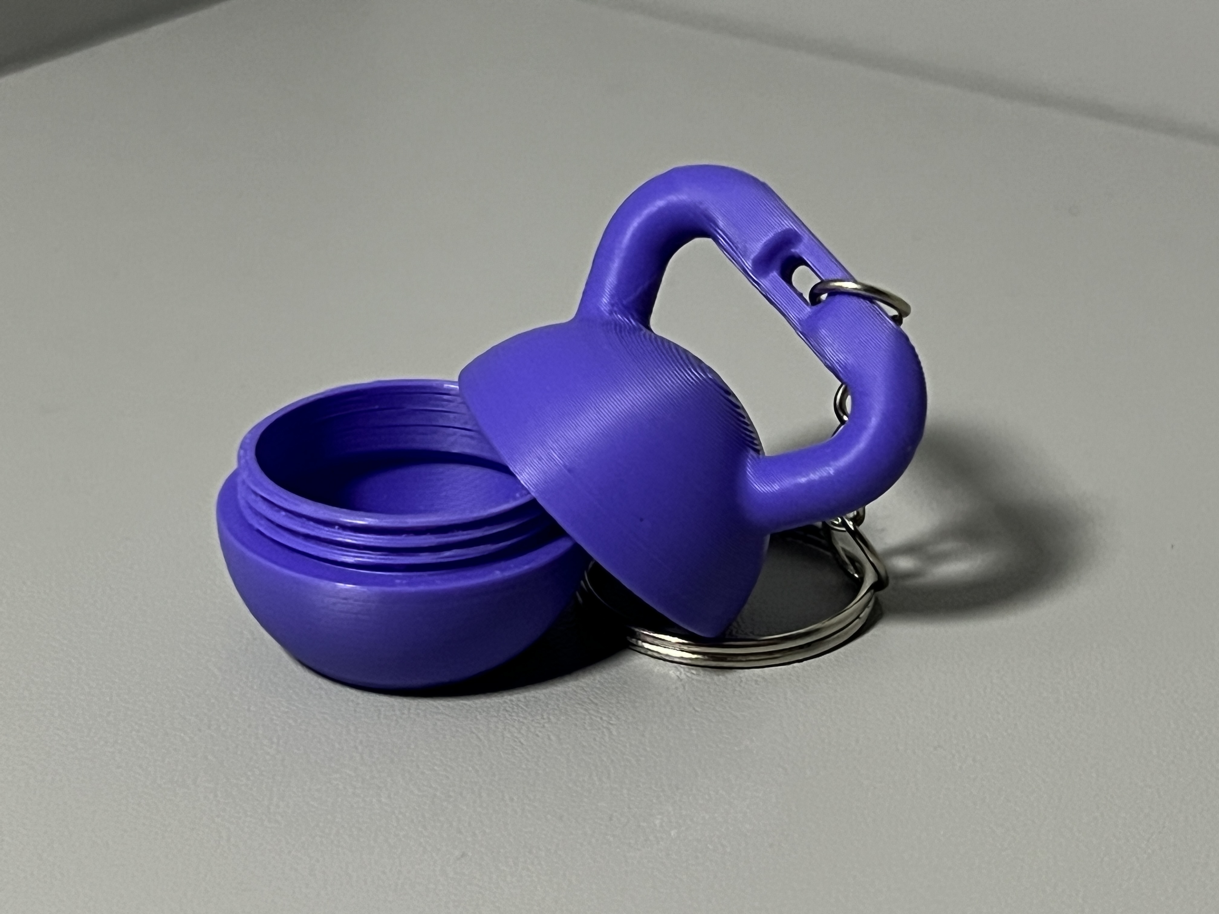 Kettlebell Keychain Jewelry Vault - Gym Ring Box - 1