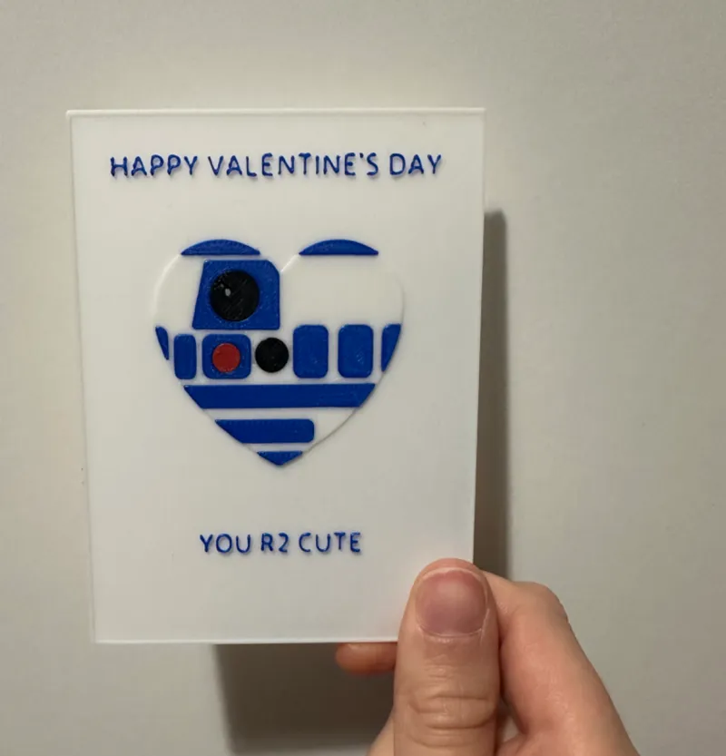 Star Wars R2D2 valentine's card