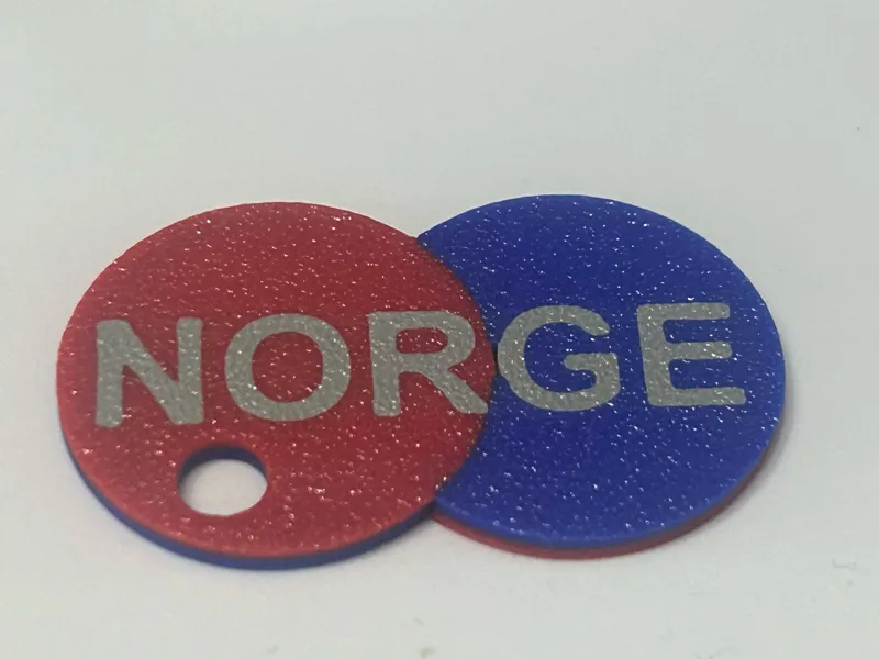 Norsk handlevogn mynt (10kr) med (NORGE) tekst