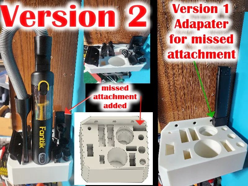 Fanttik Slim V8 Apex Vacuum Stand-Mount Version 2 - Free 3D Print Model ...