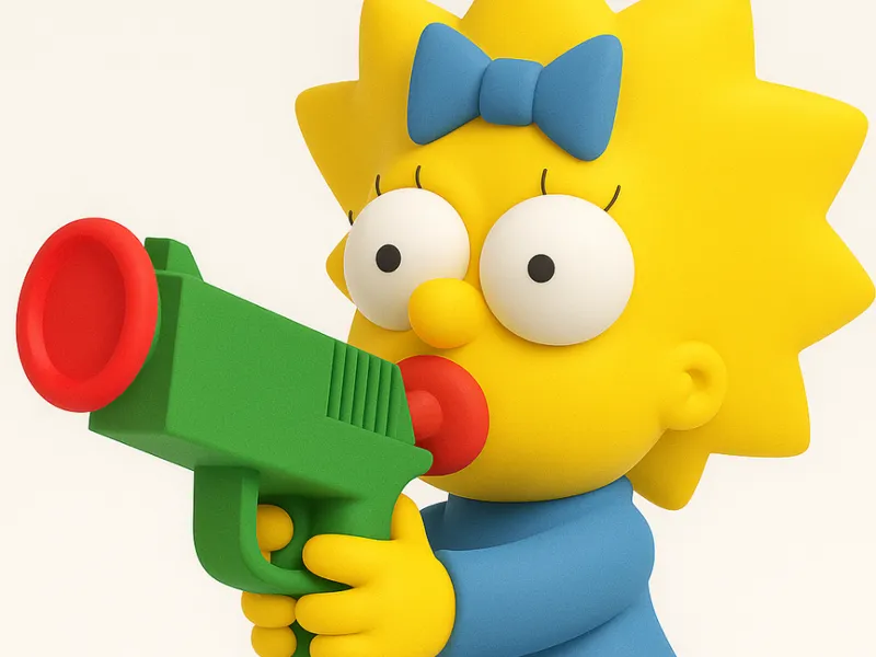 Maggie Simpson - Figura Estilo Simpsons
