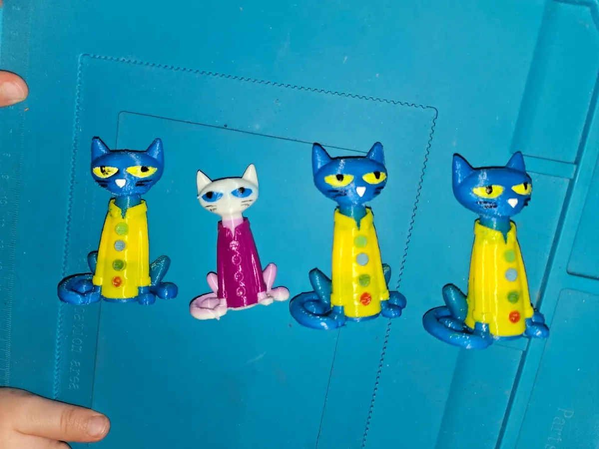 Pete the Cat and his 4 groovy buttons - Free 3D Print Model - MakerWorld