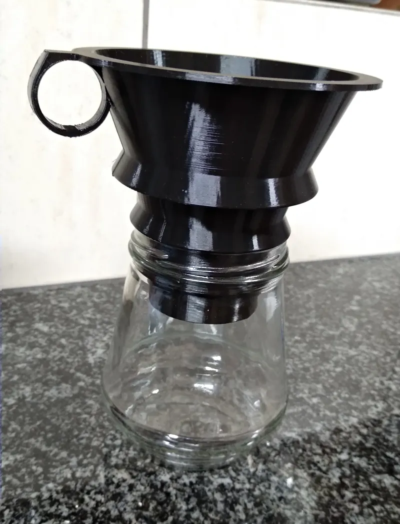 Wide Funnel for filling glass bottles