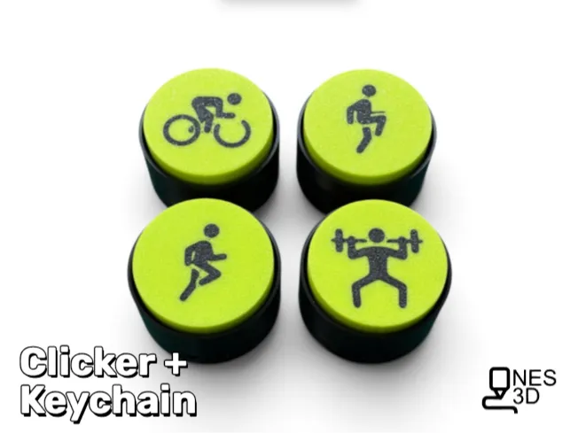 Llavero: Fitness Clickers + Keychain Combo Pack. Referencia del modelo original.
