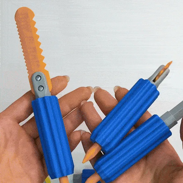 Cardboard Crafting Tools, Box & Bolt, 3D Printed view 3
