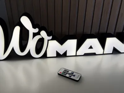 Illuminated Sign MAN - WOman Truck - LED