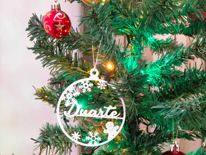 Ornamento de Natal Nome Personalizável - Menino