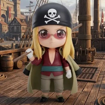 Figura decorativa: Limejuice Red Hair Pirates Officer Chibi Figure — vista de referencia 4