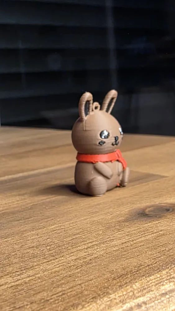 3D Printed Cute Rabbit Keychain - Free 3D Print Model - MakerWorld