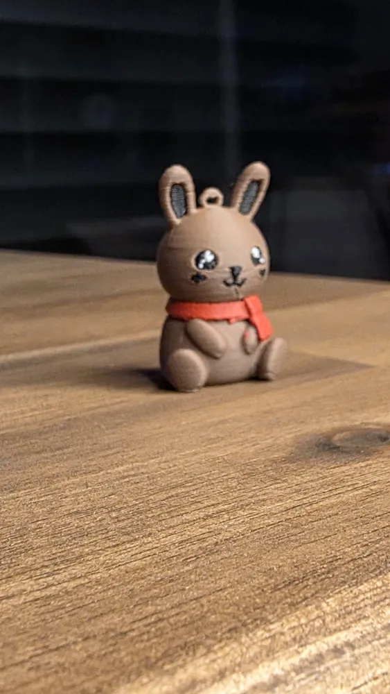 3D Printed Cute Rabbit Keychain - Free 3D Print Model - MakerWorld