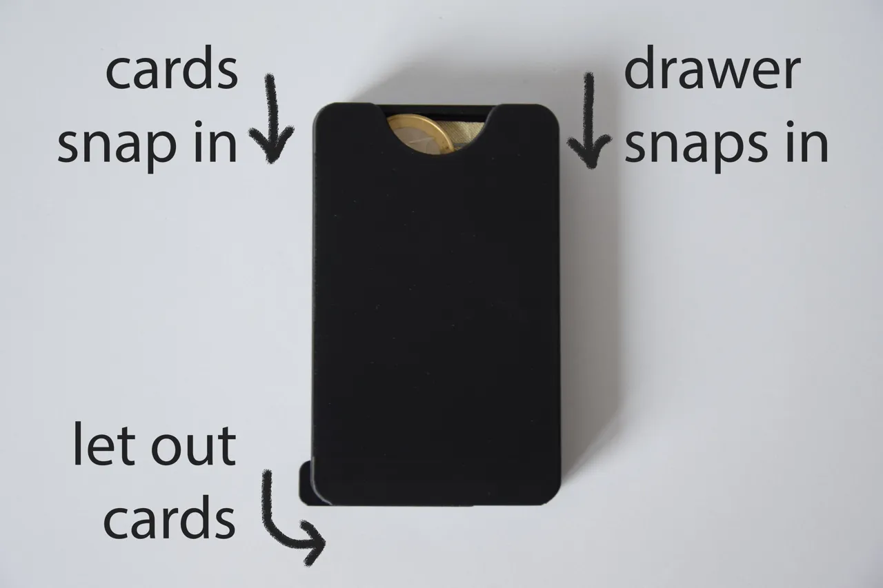Slim Wallet (V6) - print in place view 3