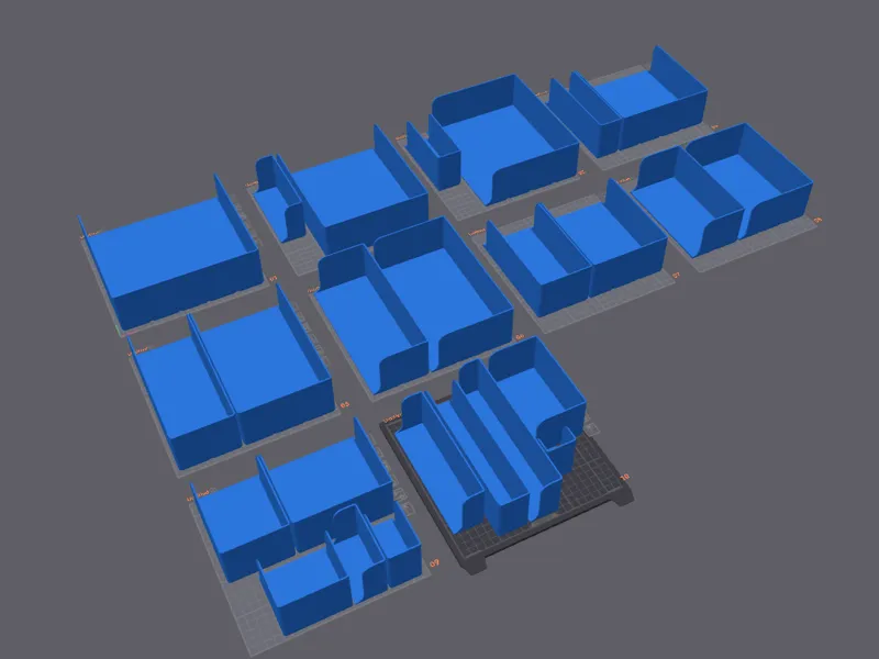 Kitchen Gridfinity Solid Bases - Endcaps & Blanks