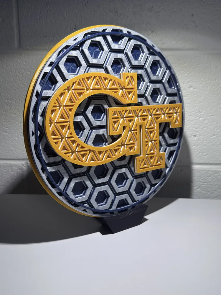 Georgia Tech Graphics Georgia Tech Dimensional Mosaic - Free 3D Print Model - MakerWorld