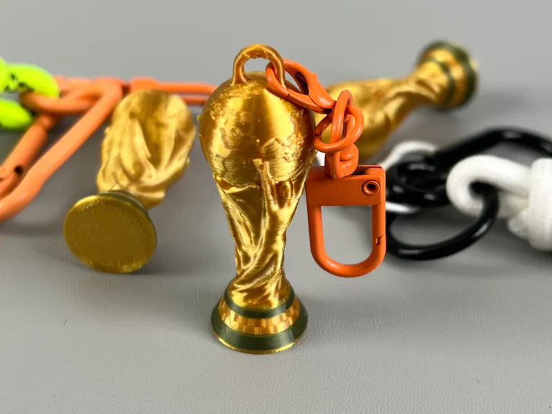 Ultra-Detailed World Cup Trophy Keychain