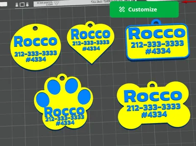 Pet Tag Generator Dog Cat Customize Phone & Name