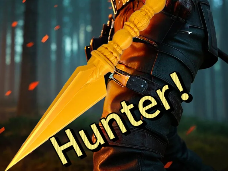 three-edged hunter knife