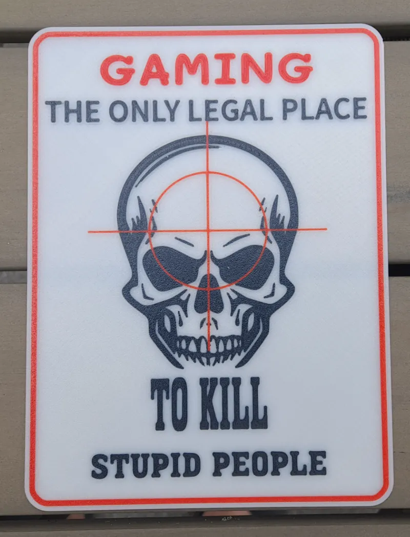 Gaming the only legal place to kill stupid people