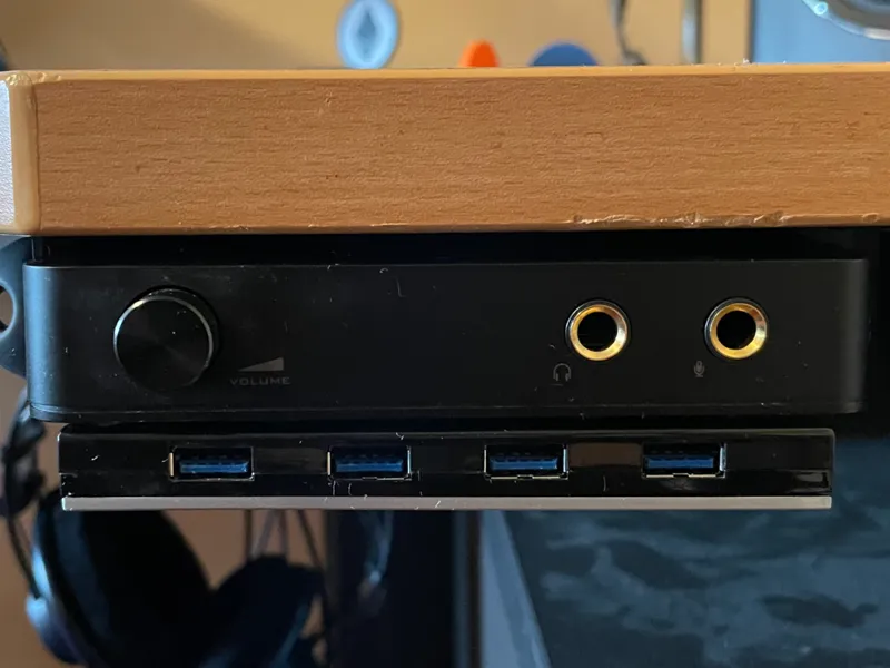 Creative Sound Blaster X-Fi HD under desk mount