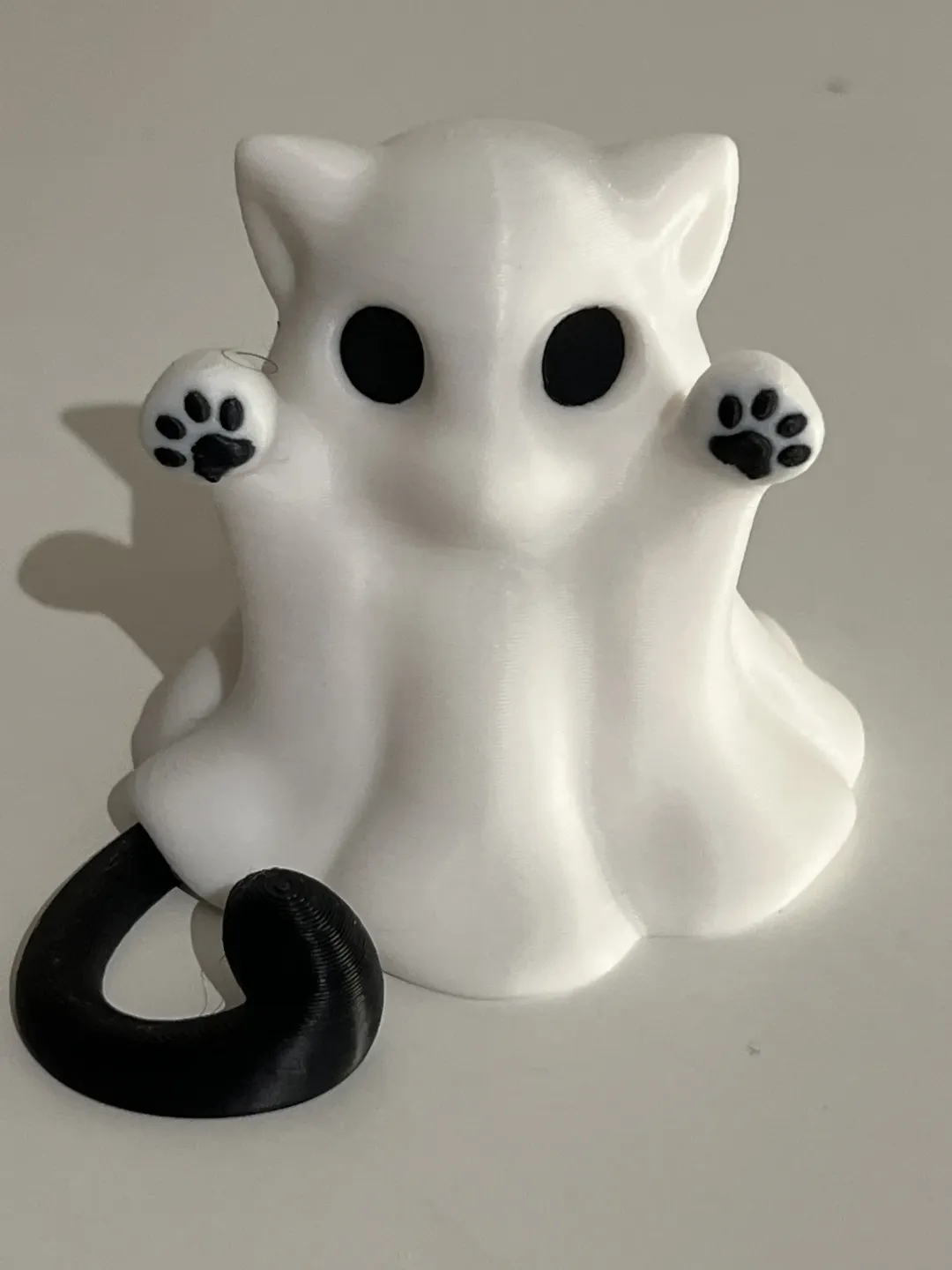 Cute Cat Ghost Paw Halloween view 2