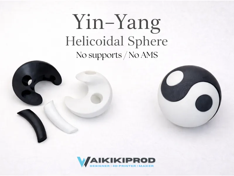 Yin-Yang Helicoidal Sphere