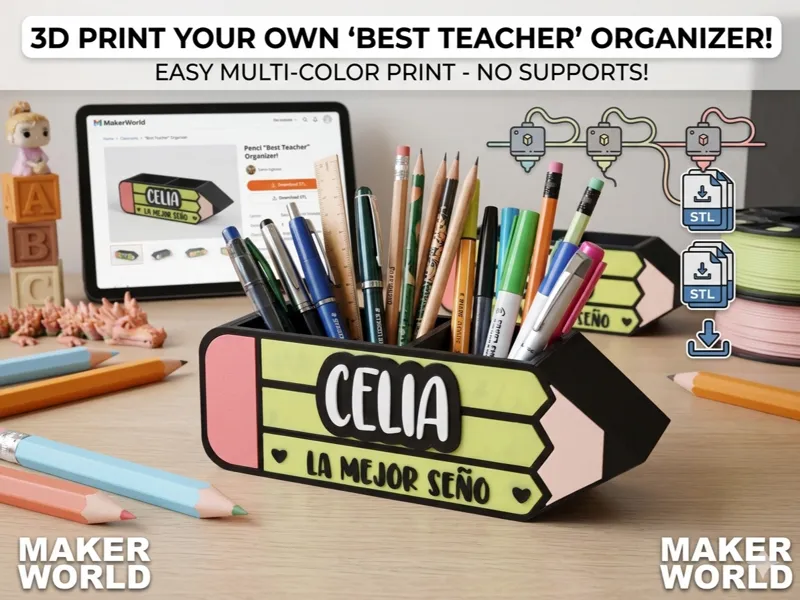 The Ultimate Teacher’s Pencil Desk Organizer