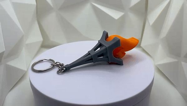 Eiffel Tower Olympic Torch keychain