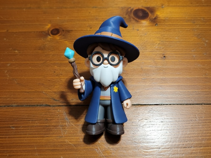 Young Wizard Mini Figure with Wand