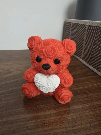 Miniatura 3 do modelo 3D Valentine Rose Bear