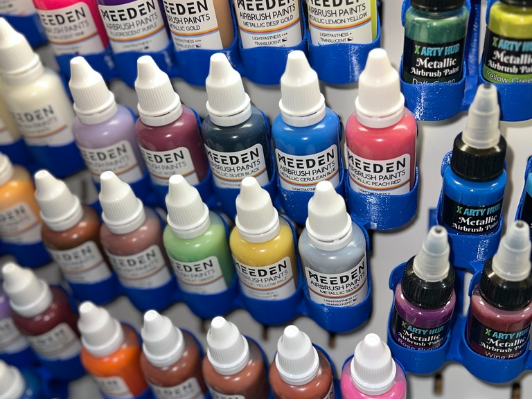 Airbrush paint holder for Ikea Skadis board - 31.9