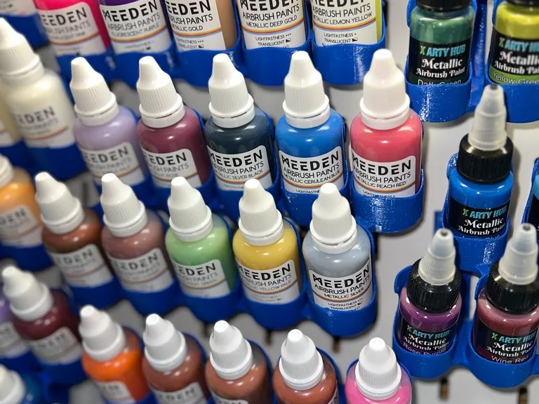 Airbrush paint holder for Ikea Skadis board - 31.9
