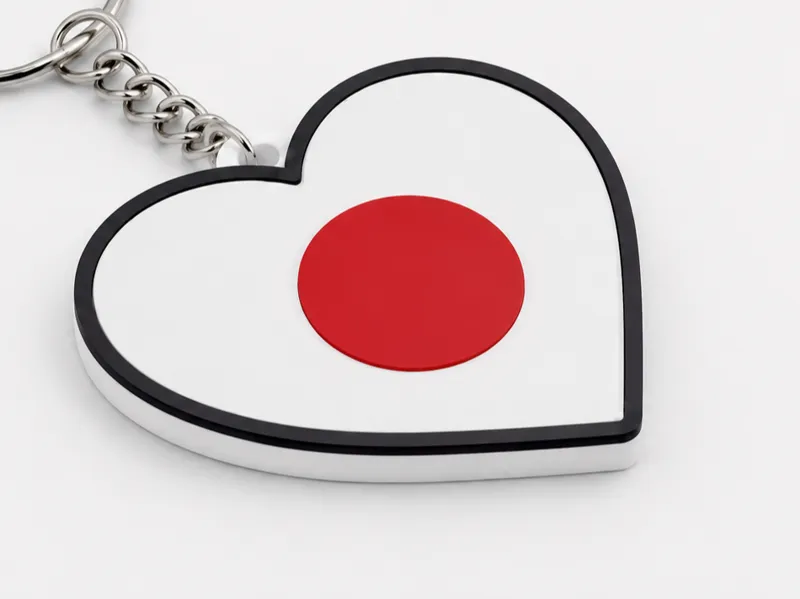Japan Flag - Heart Shaped