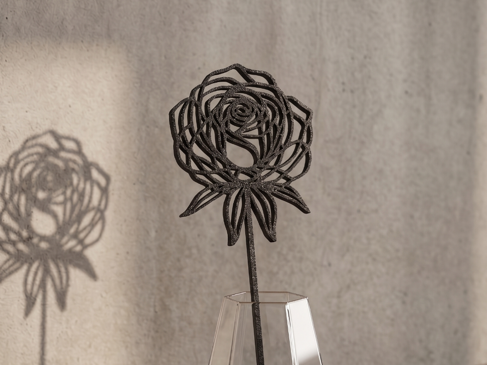 Rose Line Art Accessoires de Vase / Décoration