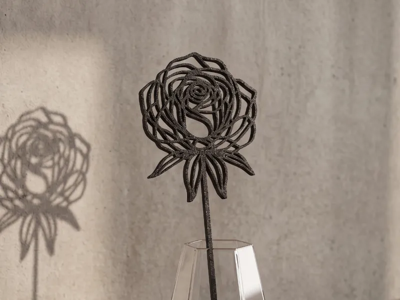 Rose Line Art Accessoires de Vase / Décoration