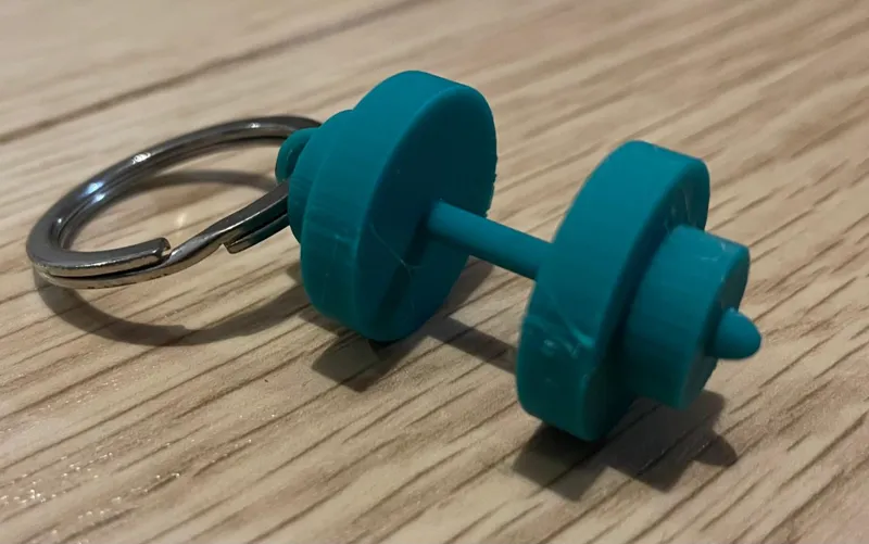 dumbbell keychain