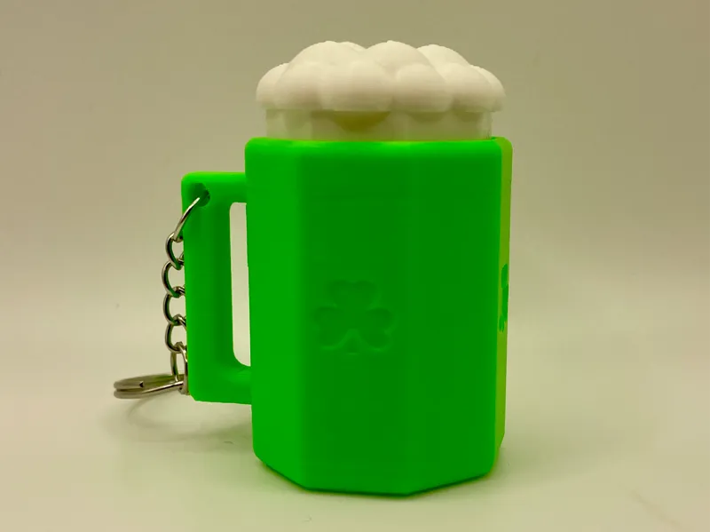 St. Patrick’s Day Beer Mug Keychain Clicker Fidget