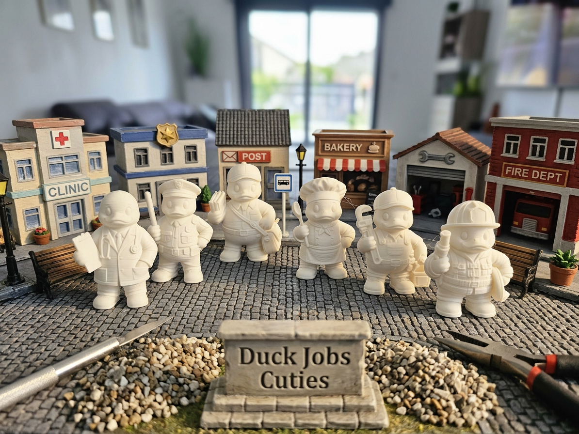 Duck Jobs Cute Figures