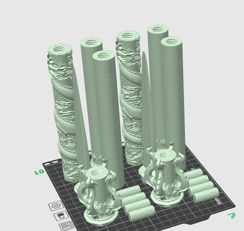 Miniatura 2 do modelo 3D 双龙短枪