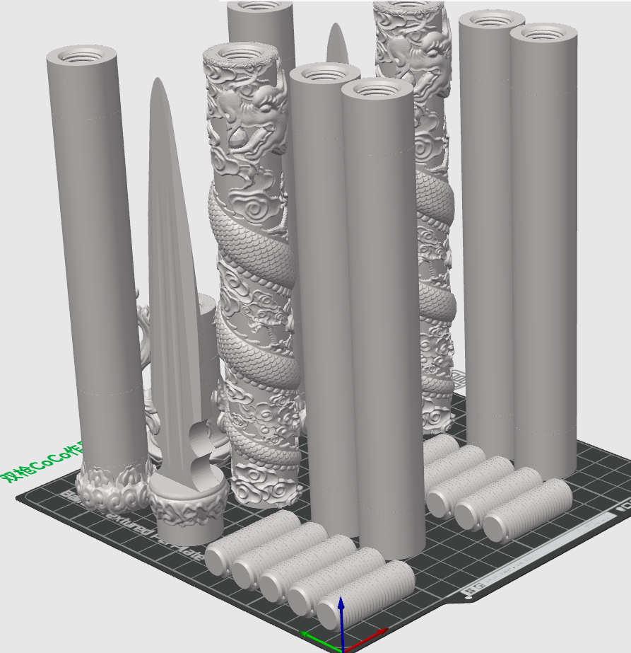Miniatura 4 do modelo 3D 双龙短枪
