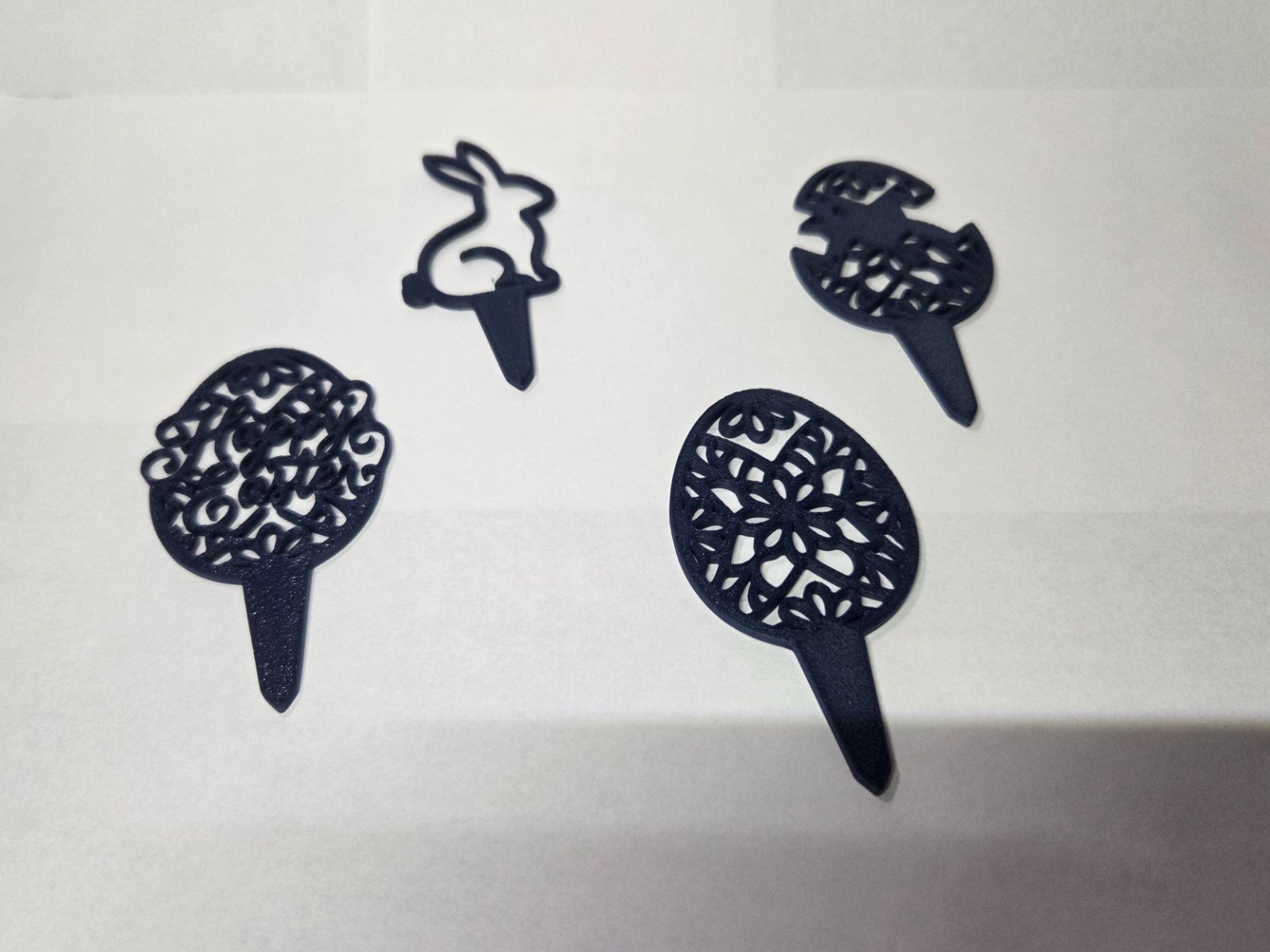 Easter Silhouette Plant Markers Decoration