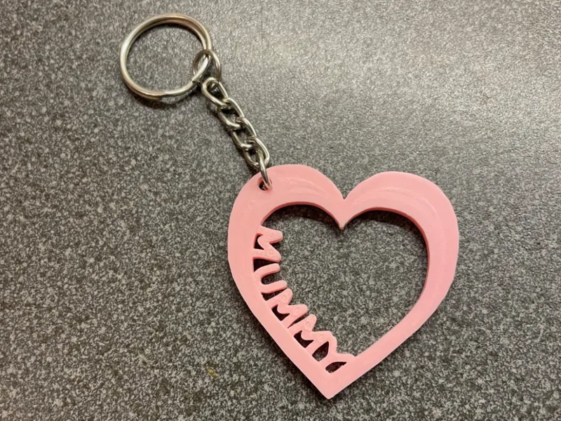 Mummy heart keychain