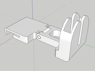P1S Lid Knob Hinged Ring Cam Mount Print in Place