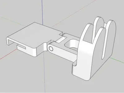 P1S Lid Knob Hinged Ring Cam Mount Print in Place