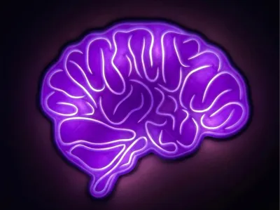 modern lamp brain art 3d led 